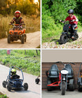 Children riding mini bikes and go karts; related to Go Kart Street Tires 145/70-6 Tubeless 4 Ply For Mini Bikes And ATVs
