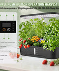 Indoor Hydroponics Garden System With 52 Pods, Smart Led Grow Light, herbs, veggies, flowers, auto timer in kitchen