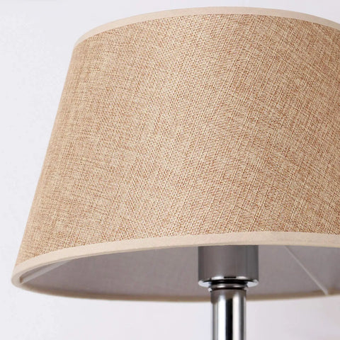 Antique Modern Wood Wine Barrel Desk Lamp With Fabric Shade Plug In Table Lamp With Switch For Bedroom And Living Room E26 Max 60W Incandescent Or LED Compatible Bulb Not Included 20.07 Inches Tall And 8.66 Inches Wide