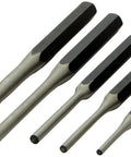 Heavy Duty Roll Pin Punch Set Five Piece Pro Grade Kit For Fast Pin Removal Prevents Wall Damage Centers Perfectly Over Pins