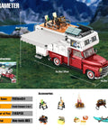 Two In One Camper Van And Farm Pickup Truck Building Set For Adults With 2188 Pieces Retro RV Style Construction Toy Kit