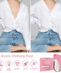 Handheld Stitching Tool For Quick Clothing Fixes And Hemming, Tagging Gun, quick repairs and hemming jeans, pink-white