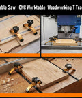 Heavy Duty T Rail Clamping Fixtures For CNC Engraving Machines, Aluminum Alloy pressure plate clamp securing wood on tables.