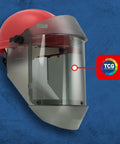 12 Cal Arc Flash Face Shield And Hard Cap Kit For Electricians TCG Series with Canadian Hard Cap, True Color Grey