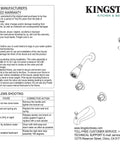 Kingston Bath Oil Rubbed Bronze Tub And Shower Faucet Three Cross Handle Diagram And Instructions