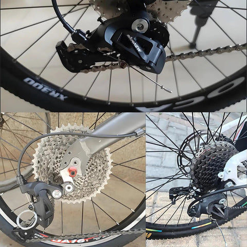 Rear Derailleur For Mountain And Road Bikes, 7 8 9 10 11 Speed Compatibility, Direct Mount, Steel Body With PA Nylon Guide Wheel