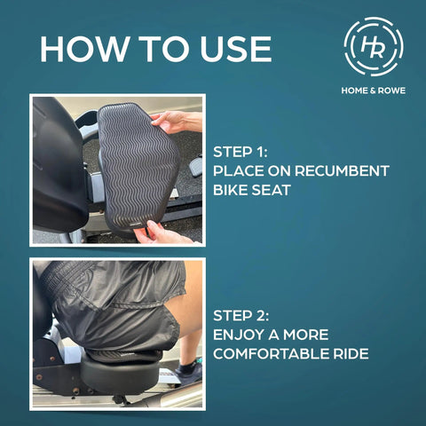 Universal Recumbent Bike Seat Cushion 1.25 Inch Thick Anti Slip Pad For Recumbent Exercise Bikes Fits Schwinn And Most Models
