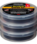 Heavy Duty Vinyl Electrical Tape Workhorse Grade 0 to 221 Fahrenheit Temperature Range, stack of 3 rolls in plastic casing