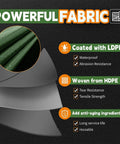 Tough As Nails Heavy Duty 8x10 Foot Waterproof Tarp 9 Mil Thick with fabric details, waterproof and abrasion resistant features