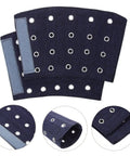 Top Rated Cut Resistant Wrist Sleeves And Breathable Forearm Guards Built Badass Tough For Mechanic Repair Gardening And Heavy Duty Welding Jobs Shield Your Arms Without That Sloppy Clunky Feel Dead Center Reliable Performance, dark blue fabric with grommets.