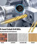 Close-up of 35 Piece Helical Screw Puller Kit With Left Hand Drill Bits And Multi Spline Pullers for removing damaged fasteners
