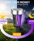 Solar Powered Bug Zapper For Outdoor Use waterproof mosquito killer with UV light and solar panel, weatherproof design