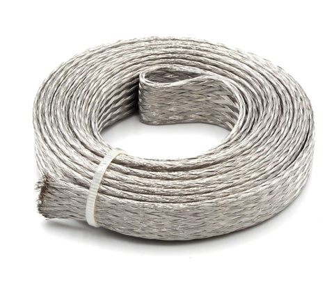 Coiled Stainless Steel Braided Sleeving 1.25 Inch 304SS Flexible Expandable Mesh Sleeve 25 Feet Heat Resistant Cable Shield
