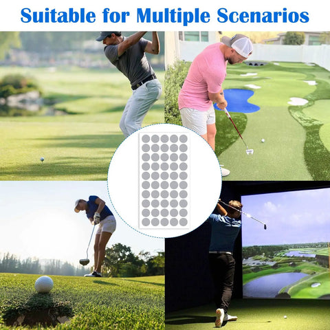Pack Of 100 0.25 Inch Reflective Golf Dots Stickers Weatherproof Golf Ball Dots For Launch Monitor Simulator And Swing Analysis With High Speed Camera Dope Silver Grey Training Aid