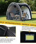 Outdoor Bike Storage Shed Tent With 210D Oxford Fabric PU4000 Waterproof Coating Portable Shelter For 2 To 8 Bikes Motorcycle Gear