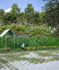 Heavy-Duty Galvanized Steel Chicken Coop Run Built Tough For Backyard Poultry Housing With Weather-Resistant Cover And Secure Mesh Enclosure