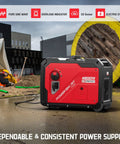 4800W Gas Portable Inverter Generator with Electric Start in outdoor construction setting