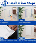Dead Simple Self Adhesive Access Panel For Drywall 6 By 8 Inch Heavy Duty Plumbing Door installation steps on drywall.