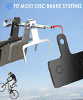 4 Pairs Disc Brake Pads Set For TRP Tektro Compatible Bikes with cyclist illustration and pad close-up