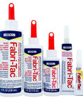 Fabri-Tac Premium Fabric Glue Quick-Drying Crystal Clear Permanent Bond for Fabrics Canvas Lace Wood and More various bottle sizes