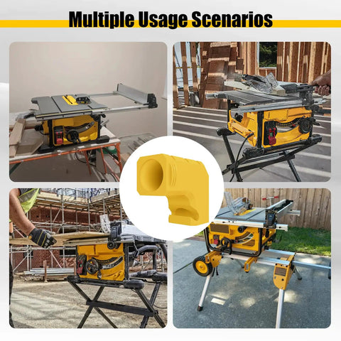 Multiple images of Dust Port Adapter For DWE7485 Table Saw With Easy Install And No Tools Needed Compact Plastic Dust Collector With Hook
