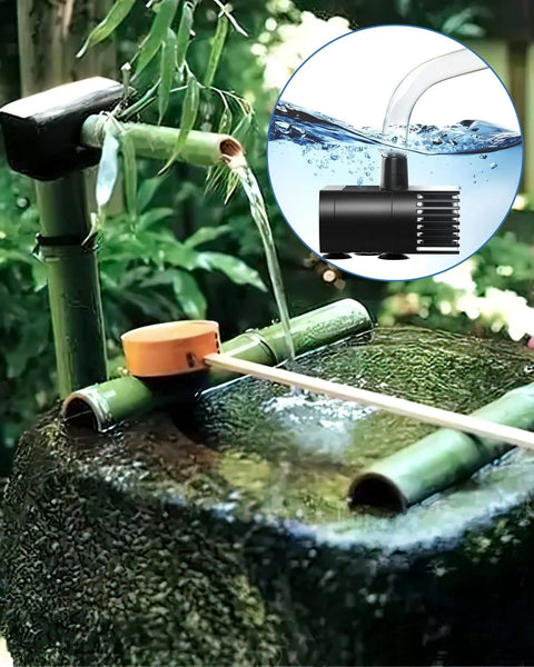 Sun Powered Solar Fountain Kit For Bird Bath And Backyard Water Feature, Outdoor Water Pump with bamboo fountain