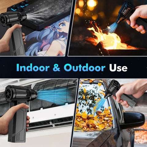 Beast Mode Cordless Air Duster With LED Light, 180000 RPM Turbo Cleaning Power used for various indoor and outdoor tasks