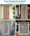 Magnetic Screen Door 70x95 Inches Fits French Entry Interior and Patio Doors Snap On Mesh Curtain With Heavy Duty Magnets