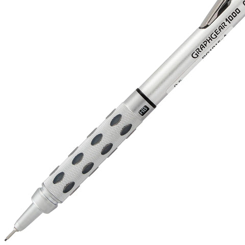 GraphGear 1000 Mechanical Pencil 0.5mm With Lead Hardness Indicator And Dual Action Retractor Black Barrel close-up view