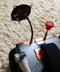 FPV goggles with attached 5.8GHz FPV Triple Feed Patch Antenna With 9.4dBi Gain, SMA Male To SMA Male Cable Adapter
