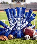 48 Pcs Thunder Sticks With Paw Print Design Inflatable Noise Makers For Parties, Sports Events, Dance Floors, And Team Spirit Cheering Accessories, Blue, Big Crowd Booster For Basketball And More on football field