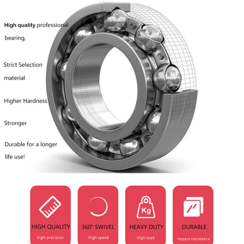 Close-up of a high-quality professional bearing with heavy duty and durable features highlighted.