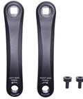 Beefy Forged Alloy 6061 Bike Crank Arms 89mm 102mm 114mm 127mm 140mm 152mm 160mm 165mm 170mm 175mm For Ebike With Square Hole Mid Mount Torque Ready And Durable Construction, black left and right arms