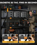 Beefy Heavy Duty Storage Shelves With 6000 Lb Capacity, 61 Inch Wide By 24 Inch Deep By 72 Inch High Industrial Steel Shelving Unit, 1 Mm Main Frame And 4 Mm Solid Wire, Built To Handle Heavy Loads Without Sag in a garage