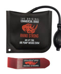 Boss Level Heavy Duty Air Wedge Bag Pump Pro Grade Leveling Kit With Non Marking Inflatable Shim shown with pump bulb