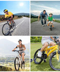 Collage featuring cyclists on road and mountain bikes; suitable for 24 Piece Bike Axle Nut And Safety Washer Kit M8 M9.5 M10.