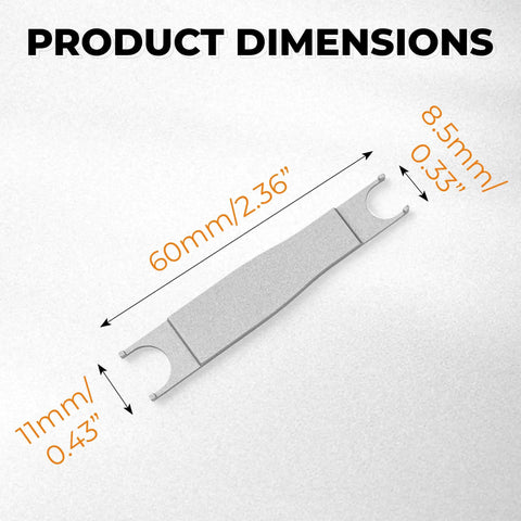 Pro Grade Heavy Duty Fountain Pen Repair And Disassembly Wrench dimensions 60x11x8.5mm in stainless steel