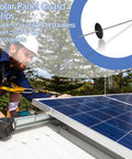Installer securing solar panel with Sturdy 304 Stainless Solar Panel Guard Clips Kit With Self Locking Washers And J Hooks 50 Pack