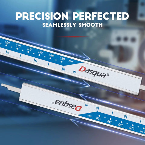 6 Inch Digital Caliper Stainless Steel Precision Measuring Tool With Advanced Dual Chip Large LCD Display 0.0005 Inch 0.01 mm Resolution And 0.001 Inch 0.02 mm Accuracy One Button Inch Millimeter Unit Switch Handy Workhorse Caliper, 6 inch stainless steel caliper with mm and in scale