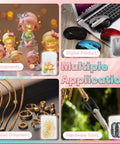 Collage showcasing ornaments, digital products like computer mice, head accessories, and hardware tools for multiple applications.