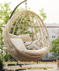 Hanging chair with cushions on a porch using Six Pack Heavy Duty Swing Springs, 3000 Lbs Capacity, 4 Inch Replacement Springs for support.