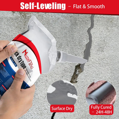 Fast Curing Concrete Crack Filler Sealant Waterproof Caulk For Driveways, Sidewalks, Walls And Foundations application close-up