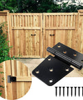 3.5 Inch Shed Hinges Square Barn Door Hinges Heavy Duty Gate Hinges Black Six Pack With Screws Included Exterior Wood Gate