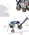 Portable Belt Sander And Abrasive Grinder On Rolling Frame for rust removal, 4000W motor, 220V, dimensions displayed.