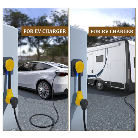 30 Amp Dryer To 50 Amp EV Charger Adapter Cord For Home Charging 14 30P To 14 50R Conversion For Tesla RV And Other EVs