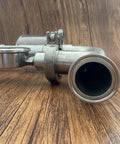 Geife 1.5-inch tri-clamp spunding valve with TC diaphragm gauge in SS304 stainless steel, adjustable pressure release