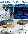 10x22mm Transparent 3 Inch Office Chair Casters Set Of 5 For Hardwood Floors Replacement Wheels installed on various chairs