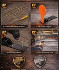 Installation steps for AR500 Steel Shooting Target 12 Inch Auto Reset Popper For Outdoor Range Training on wood and concrete surfaces.
