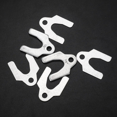 Pro Grade Auto Alignment Shims Kit With 150 Pcs Body Shims Spacers In Four Sizes shown in zinc-plated metal