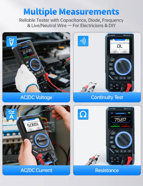 3In1 Digital Multimeter With Built In Oscilloscope And DDS Generator 19999 Counts TRMS 1MHz for voltage, current, resistance